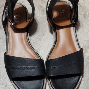 Franco Sarto leather sandals, ankle strap